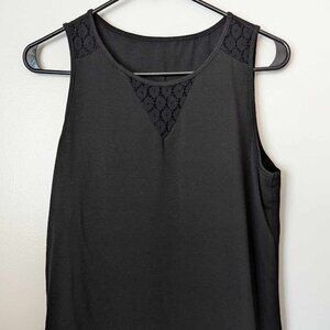Veatzaer Women's Lace Tank Tops for Summer Crew Neck Casual Loose Fit - Medium